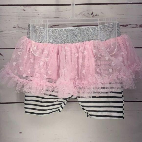 DDG Darling Princess In Training 2 Piece 3/6 months striped Shorts Set - Picture 4 of 7